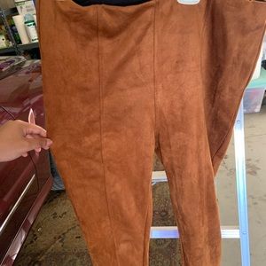 Suede pants
